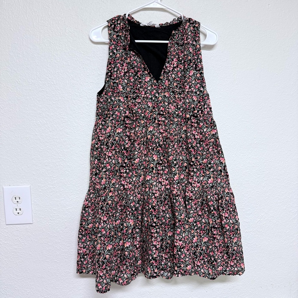 BB Dakota Steve Madden Floral Layered Tie Neck Cottagecore Dress Small